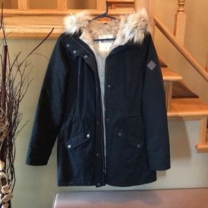 Hollister size large black parka